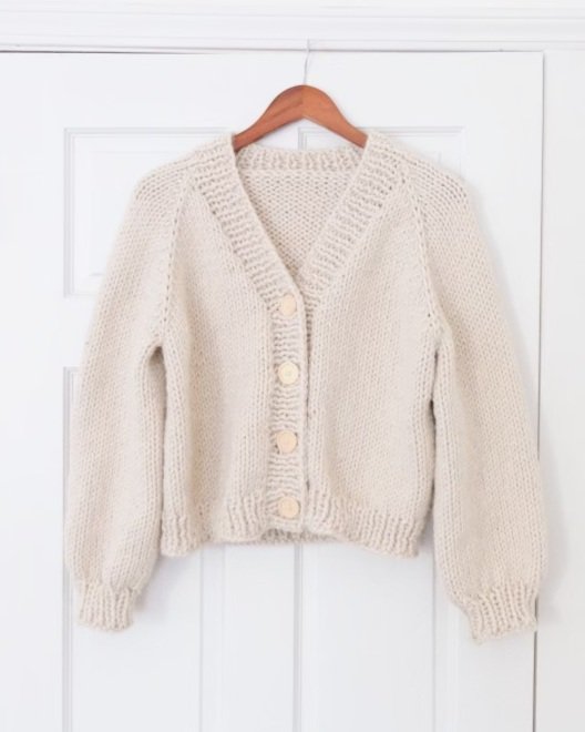Knit an Easy Button Cardigan | The Hillside Free Knitting Pattern